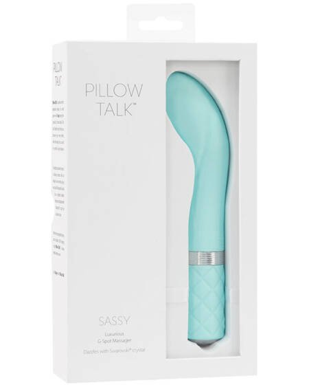 Pillow Talk Sassy G-Spot Massager-Teal 7.75