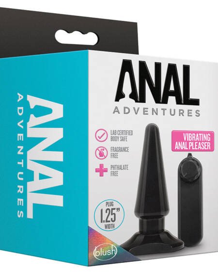 Anal Adventures Basic Vibrating Anal Pleaser Black