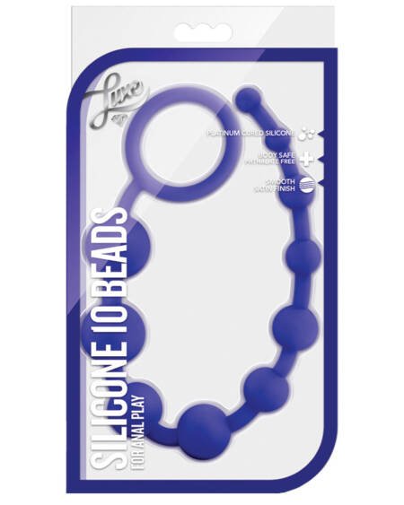 Luxe Silicone 10 Beads-Blue