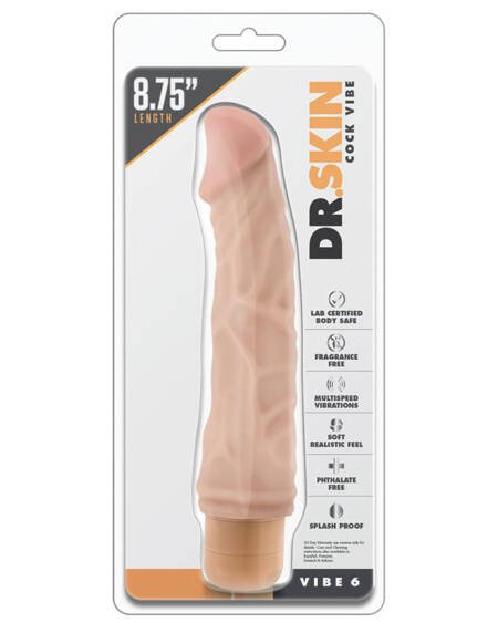 Dr. Skin Cock Vibe 6-Vanilla 8.5
