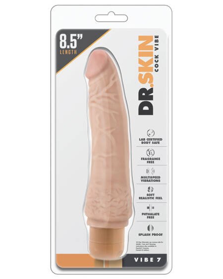 Dr. Skin Cock Vibe 7-Vanilla 8.5