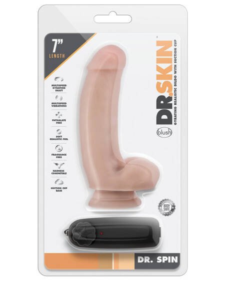 Dr. Skin Dr. Spin Gyrating Realistic Dildo-Vanilla 7
