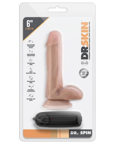 Dr. Skin Dr. Spin Gyrating Realistic Dildo-Vanilla 6