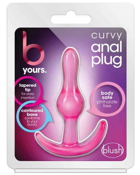B Yours. Curvy Anal Plug-Pink