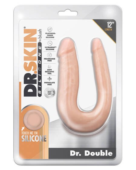Dr. Skin Silicone Dr. Double Dong-Vanilla 12