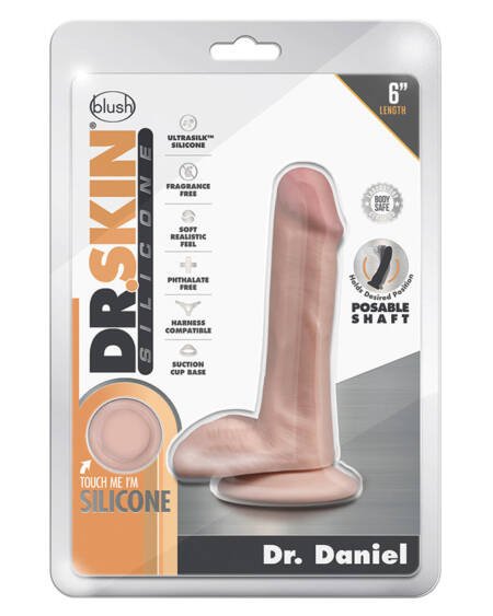 Dr. Skin Silicone Dong with Suction Cup-Dr. Daniel Vanilla 6