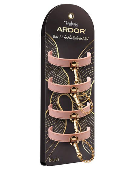 Temptasia Ardor Wrist & Ankle Restraints-Pink