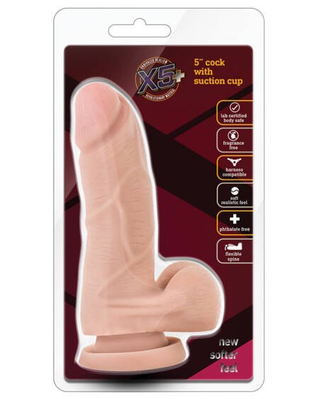 X5 Plus Cock with Suction Cup-Beige 5