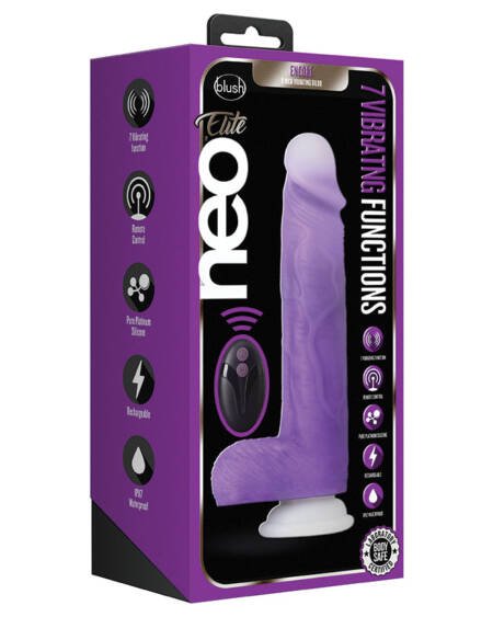 Neo Elite Encore Vibrating Dildo-Purple 8
