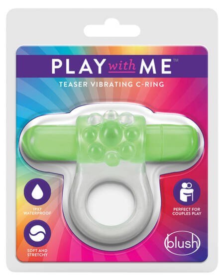 Play with Me Teaser Vibrating C-Ring €“Green