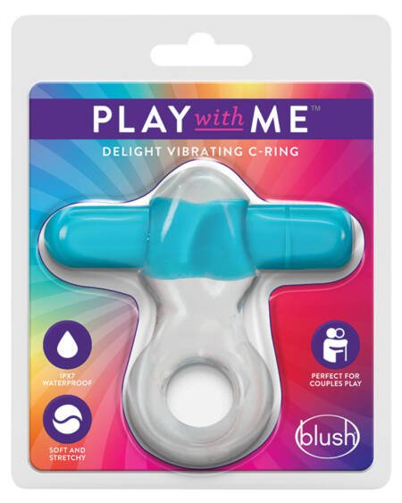 Play with Me Delight Vibrating C-Ring-Blue
