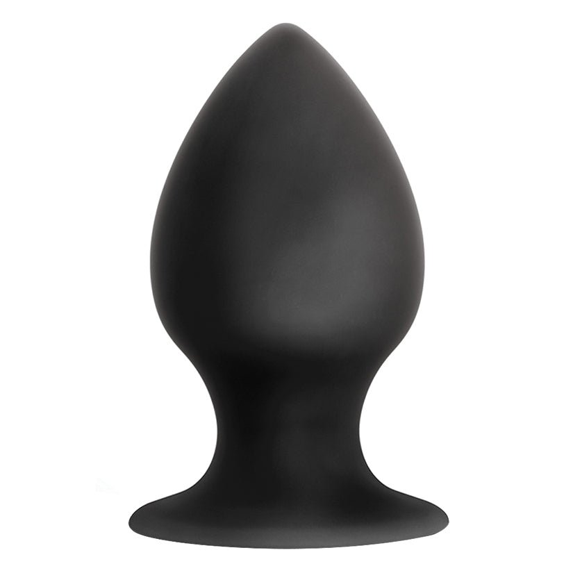 Anal Adventures Platinum Silicone Anal Stout Plug Large Black - Image 2