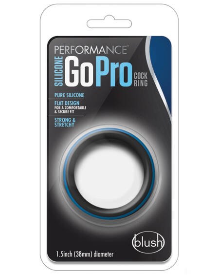 Performance Silicone Go Pro Cock Ring-Black/Indigo