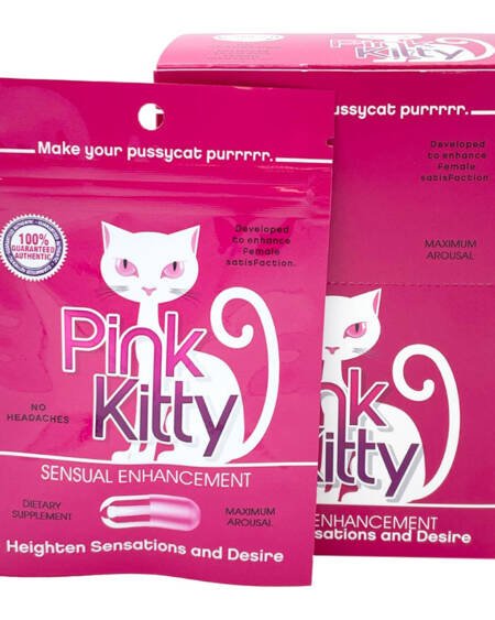 Pink Kitty Single Pill Display of 24