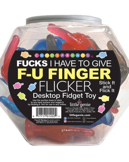 F-U Finger Flicker Fidget Toy Fishbowl of 24
