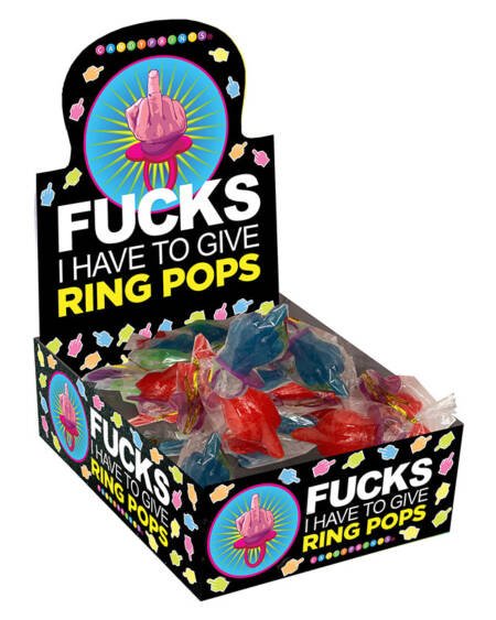 Fucks I Have to Give Ring Pops Display of 30