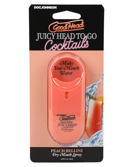 GoodHead Juicy Head Cocktails Dry Mouth Spray To-Go-Peach Bellini