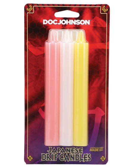 Japanese Drip Candles-Pink 3Pk