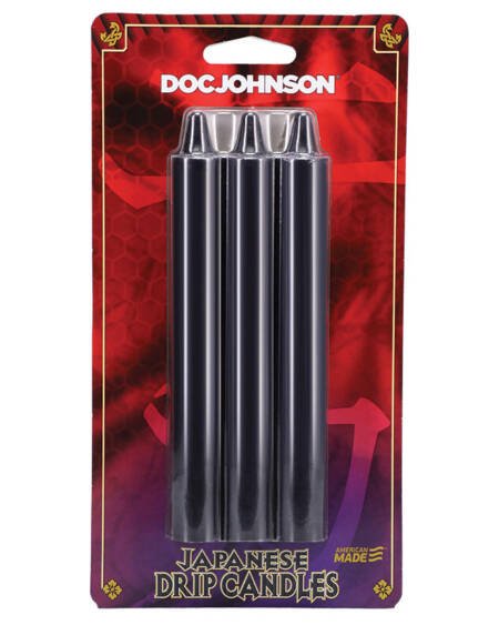 Japanese Drip Candles-Black 3PK
