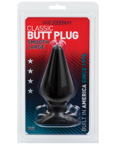 Classic Butt Plug Large-Black