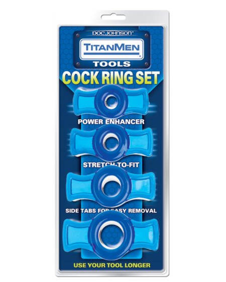TitanMen Cock Ring Set-Blue