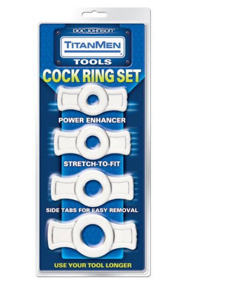 TitanMen Cock Ring Set-Clear