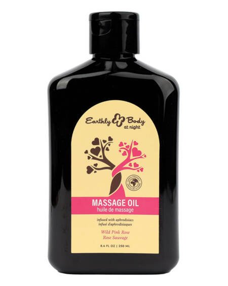 Earthly Body at Night Aphrodisiac Collection Massage Oil-Wild Pink Rose 8.4oz