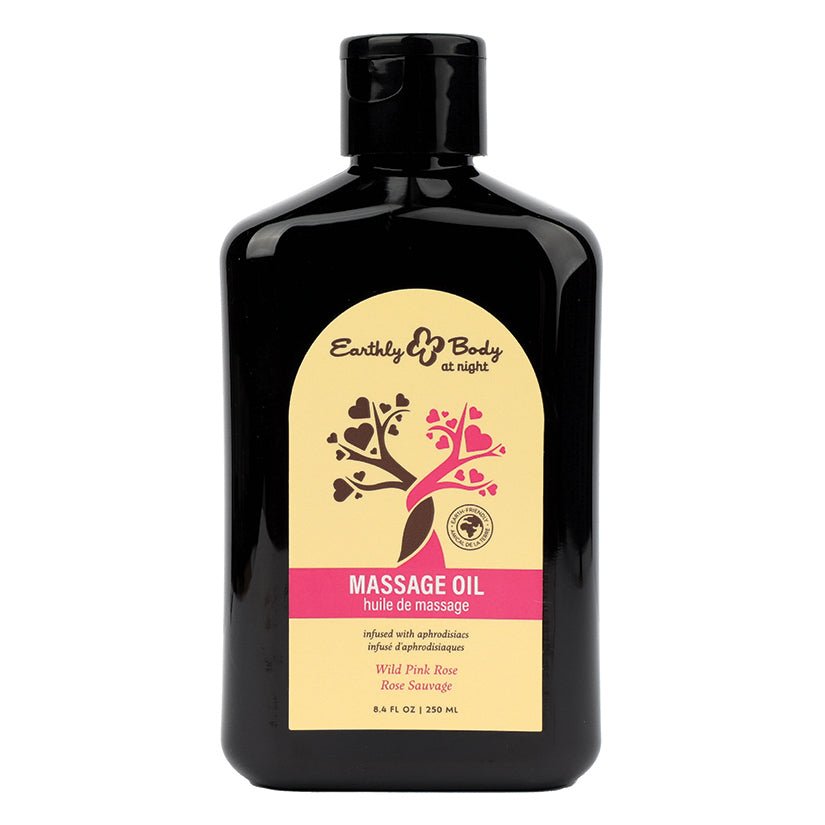 Earthly Body at Night Aphrodisiac Collection Massage Oil-Wild Pink Rose 8.4oz