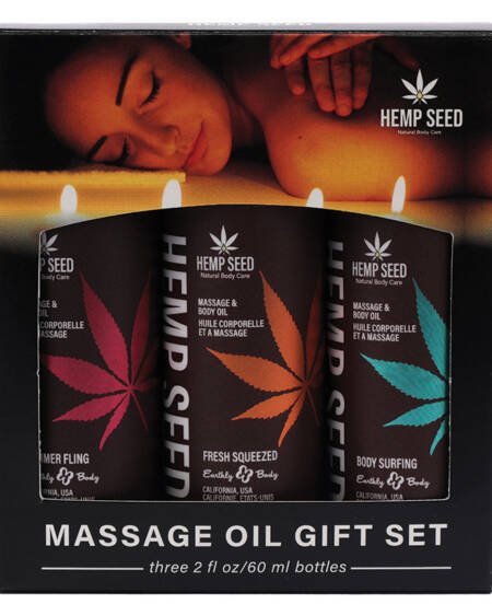 Earthly Body Massage & Body Oil Trio Gift Set Summer 2025