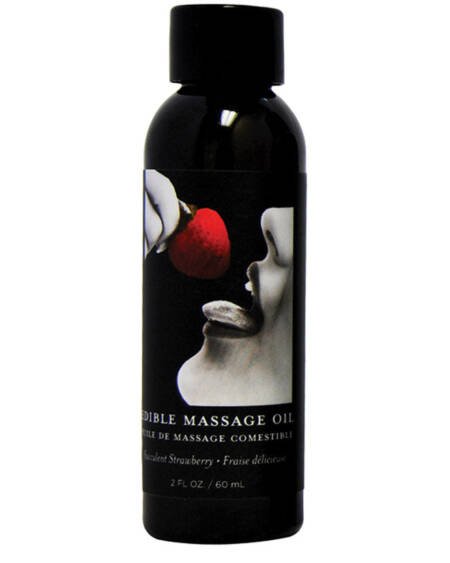 Earthly Body Edible Massage Oil-Strawberry 2oz