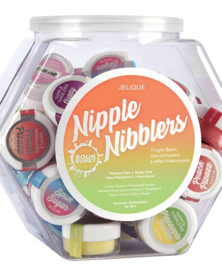 Jelique Nipple Nibblers Sour Tingle Balm Assorted (Display Bowl/36Pcs) 3g