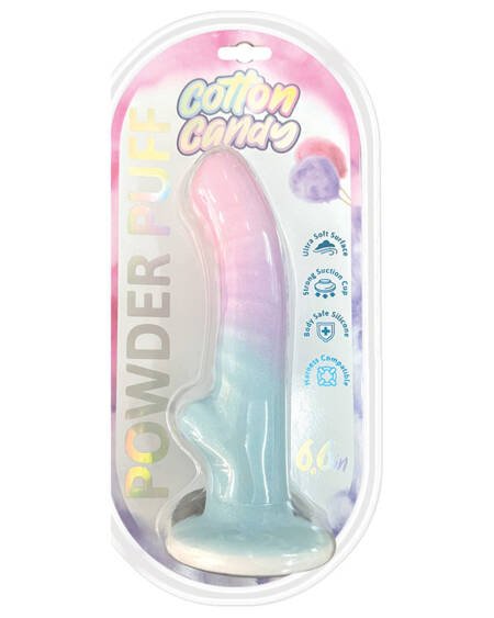 Cotton Candy Dildo-Powder Puff 6.5