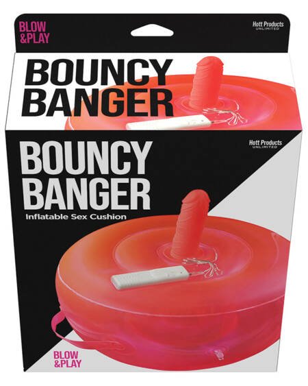 Bouncy Banger Inflatable Cushion with Wire Controller Vibe Dildo