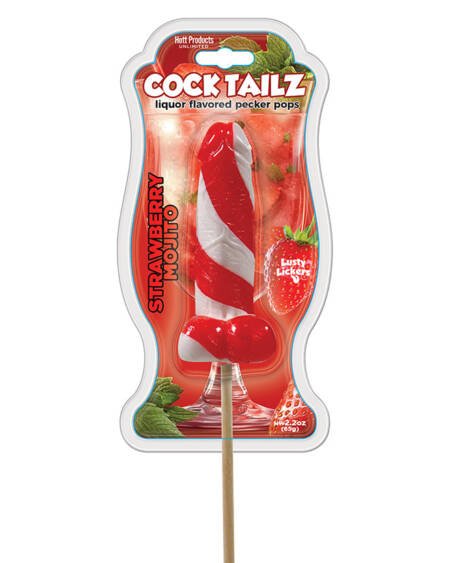 Cocktailz Liquor Flavored Pecker Pops Strawberry Mojito