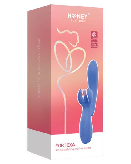 Honey Play Box Fortexa Kinky Finger Flapping Vibrator-Blue
