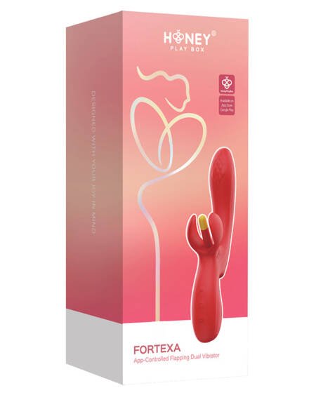 Honey Play Box Fortexa Kinky Finger Flapping Vibrator-Red