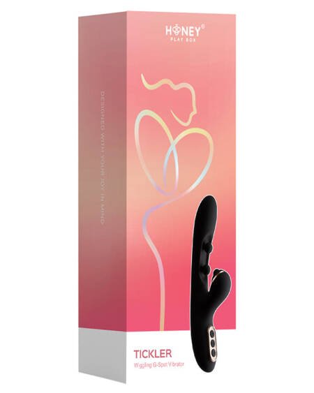 Honey Play Box Tickler Wiggling G-Spot Vibrator-Black