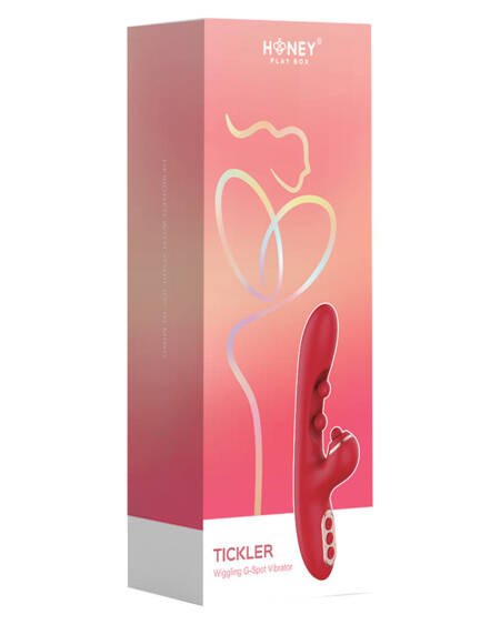 Honey Play Box Tickler Wiggling G-Spot Vibrator-Red