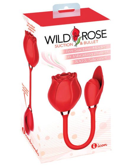 Wild Rose & Bullet Wild Rose Rechargeable Silicone Suction Vibrator