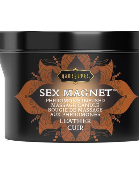 Kama Sutra Sex Magnet Pheromone Massage Candle Leather 6oz