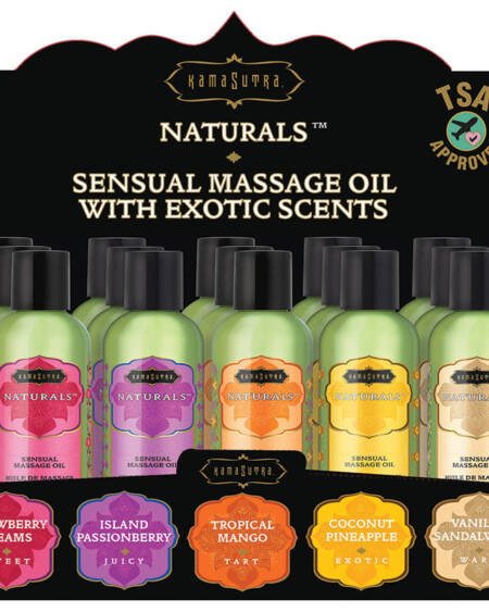 Kama Sutra Naturals Massage Oil 2oz Assorted Prepack