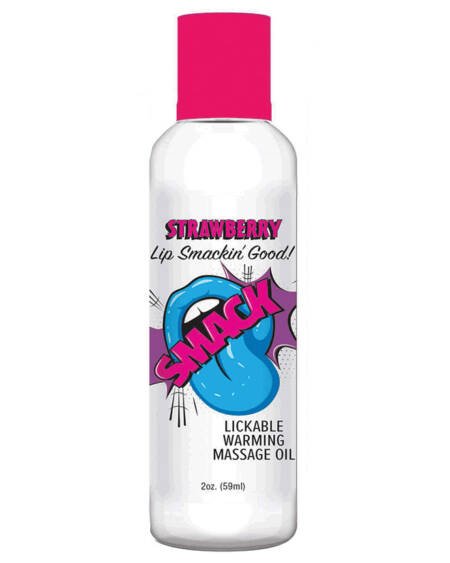 Smack Warming Massage Oil-Strawberry 2oz