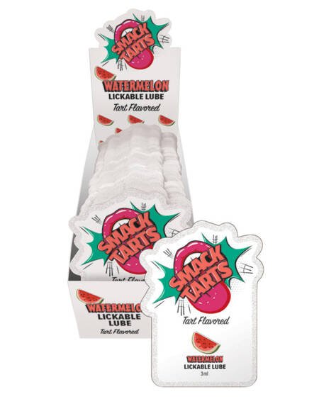 Smack Tarts Lickable Lube-Sour Watermelon 3ml Pouch Display of 36