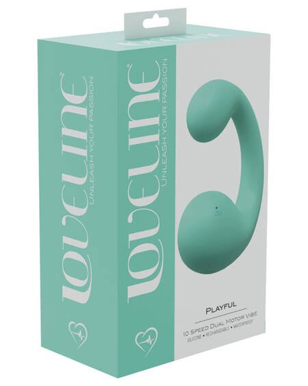 Loveline Playful 10 Speed Dual Motor Vibe-Green