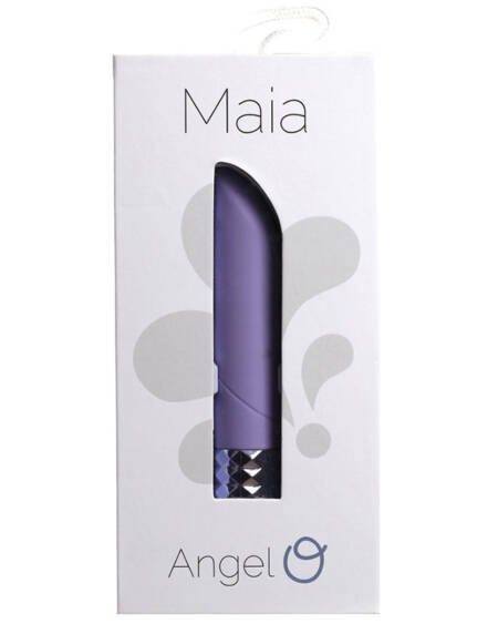 Maia Angel Rechargeable Crystal Gems Bullet-Purple