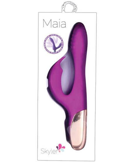 Maia Skyler Rechargeable Bendable Rabbit-Purple 8.5