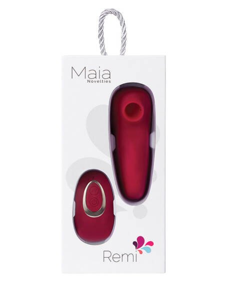 Maia Remi Remote Control Suction Vibe-Red