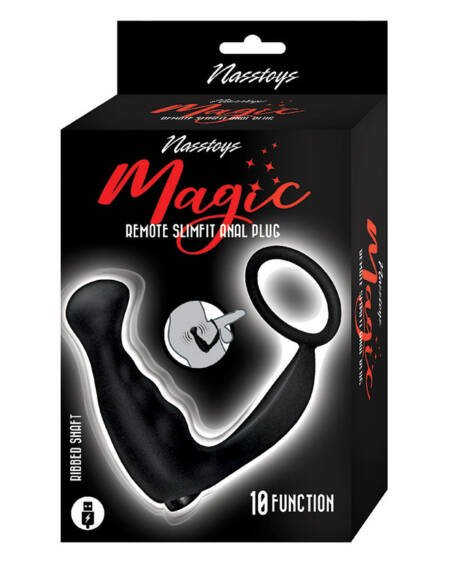 Magic Remote Slimfit Anal Plug-Black