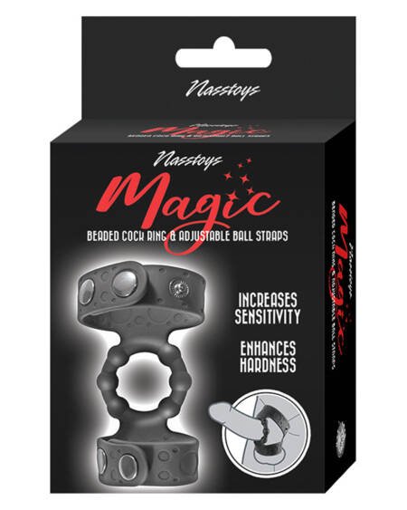 Magic Beaded Cock Ring & Adjustable Ball Strap