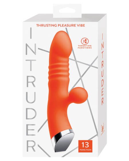 Intruder Thrusting Pleasure Vibe-Tangerine